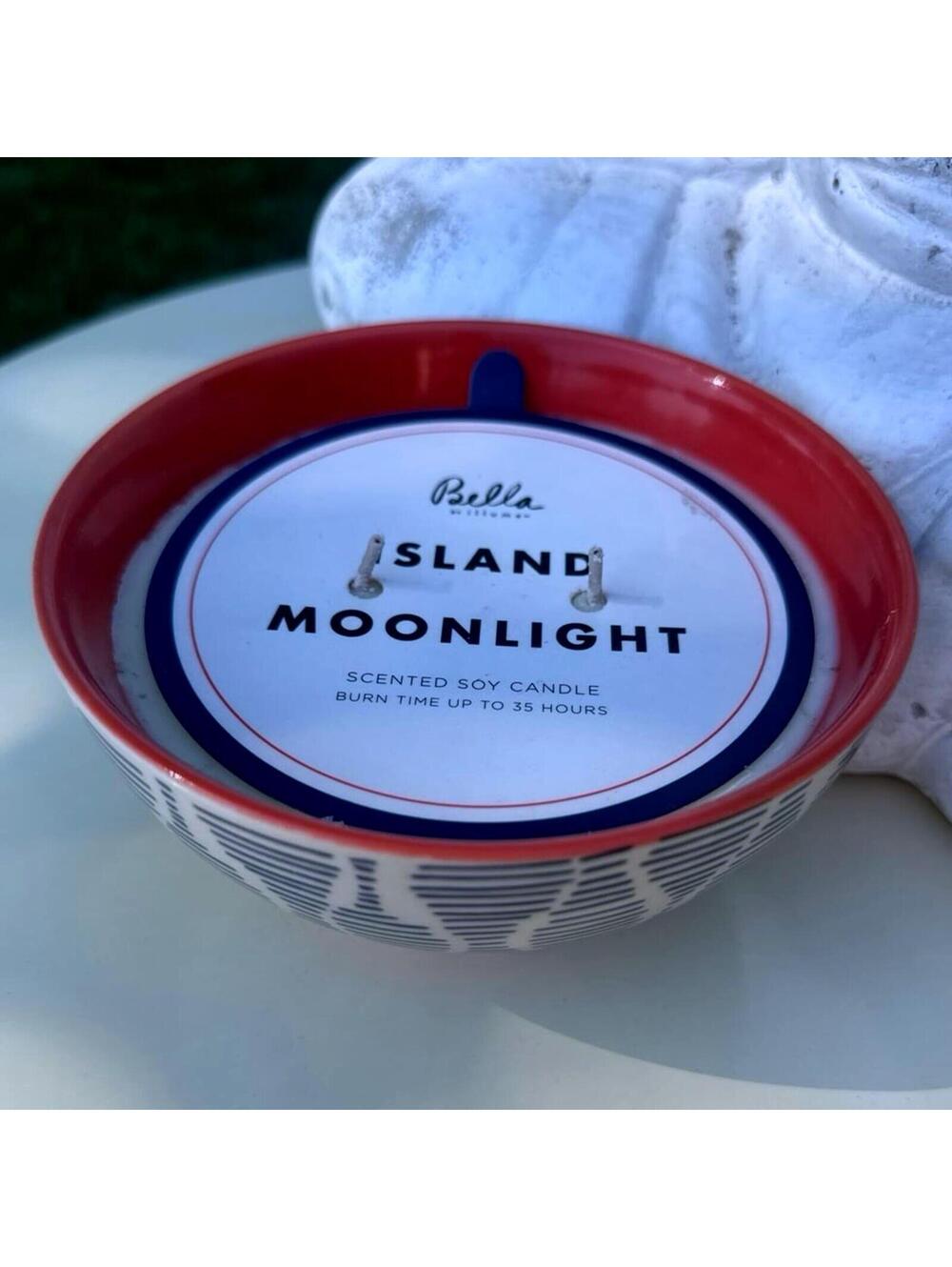 Island Moonlight Anthropologie Scent Scented Soy Candle in Re-use Ceramic Bowl